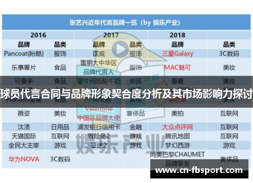 球员代言合同与品牌形象契合度分析及其市场影响力探讨